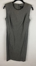 Banana Republic Womens Dress 4 Gray Sheath Sleeveless Cotton Stretch Pencil