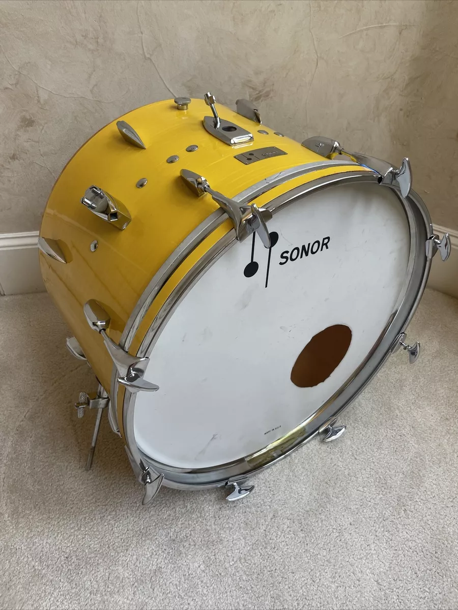 Vintage 70s Teardrop Sonor 20 x 14 Yellow Gelb Bass Drum