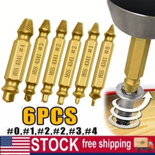 Damaged Screw Extractor Speed Out Drill Bits 6 PCS Tool Set Broken Bolt Remover