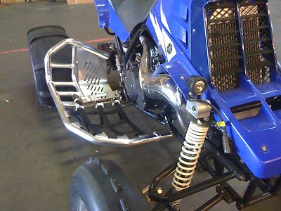 Yamaha Banshee YFZ 350 Nerf Bars Pro Peg Alba Racing Silber Blau 207 T7