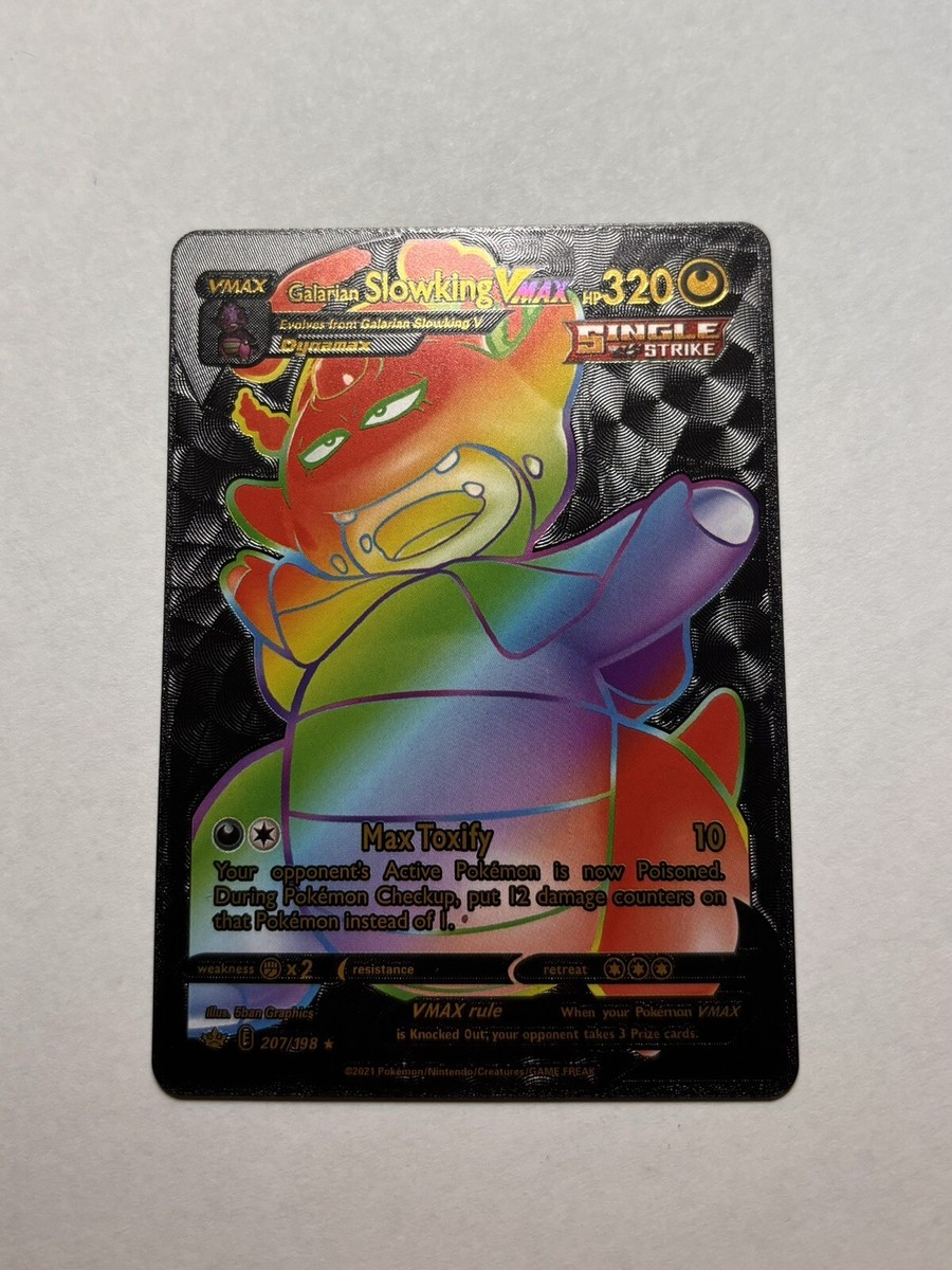 Galarian Slowking VMAX 207/198 Rainbow HP320 Black Foil Fan Art