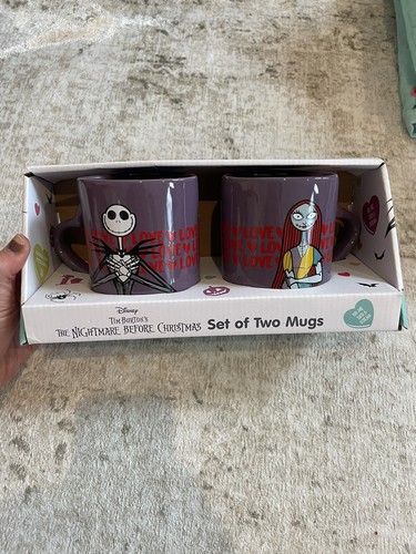 Tazas Corazón Pesadilla Antes De Navidad Día De San Valentín Pesadilla Antes De Navidad Nuevas En Caja Sally & Jack