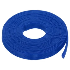 PET Cable Wire Wrap 25mm Expandable Sleeving Blue 7.6 M Length