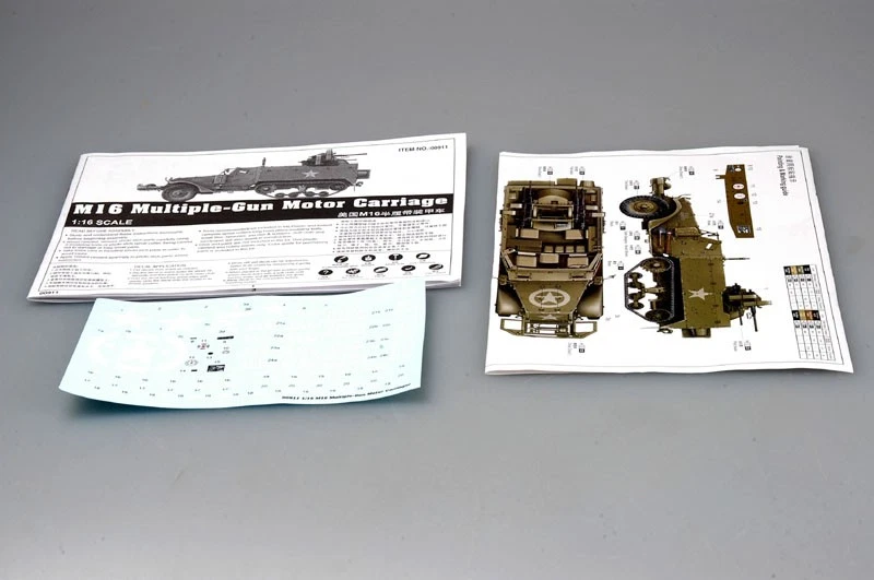 Kit modelo plástico escala 1/16 Trumpeter 911 M16 carro motorizado arma múltipla - Imagem 3 de 4
