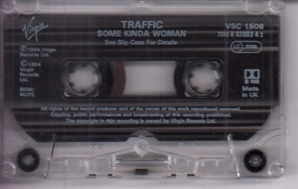 Traffic Some Kinda Woman cassette UK Virgin 1994 cassette single with card outer - Image 3 of 3