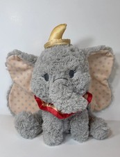 Hallmark Baby Disney Dumbo Plush Shaggy Swirl Fur Stuffed Animal Toy Satin EUC