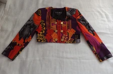 Laurel By Escada Vintage Women's Gaucho Cropped Jacket Size 38 Made In Germany