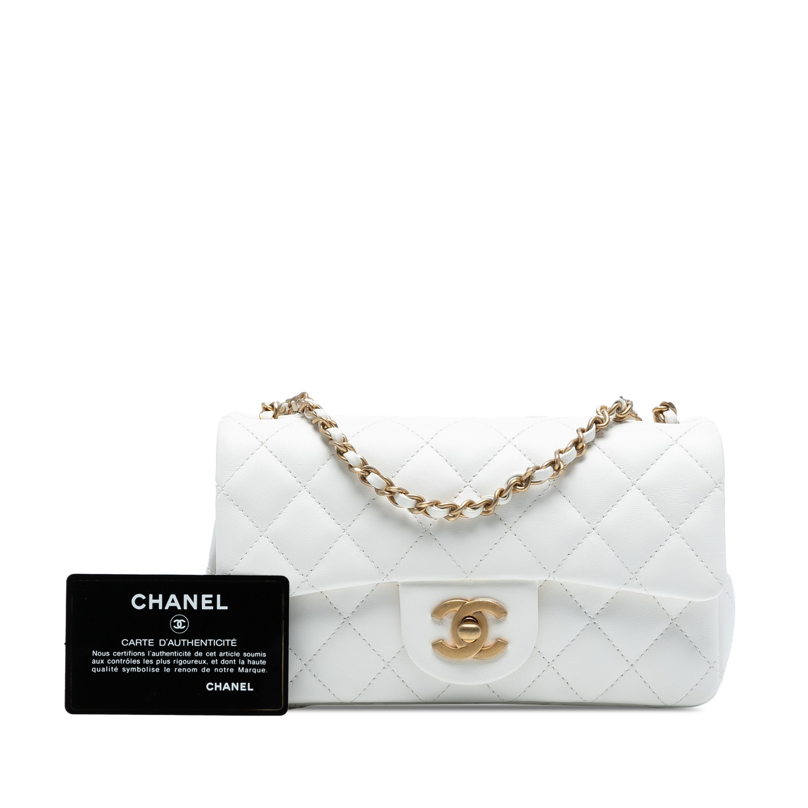 Authenticated Chanel Mini Rectangular Classic Lam… - image 8