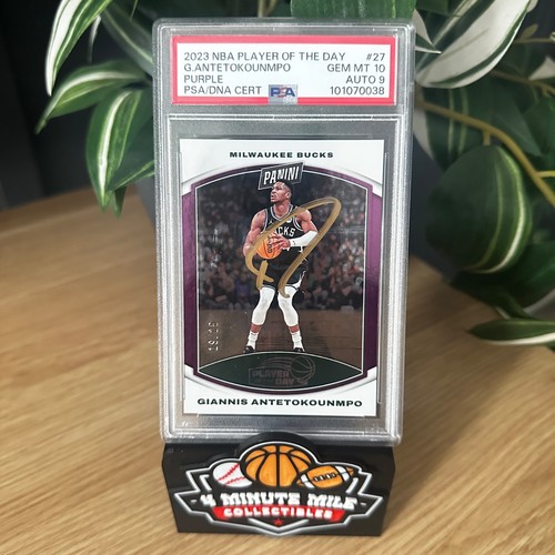 Giannis Antetokounmpo Signed Auto /25 PSA 10