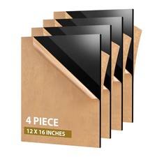 4 Pack Black Acrylic Plexiglass Sheets 1/8" Thick 12" X 16",Phiocxem 2.8mm Pl...