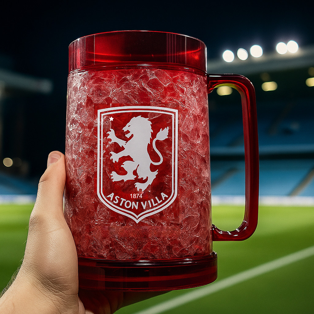 Aston Villa FC Freezer Mug Drink Stein Tankard Beer Fan Gift Official Licensed