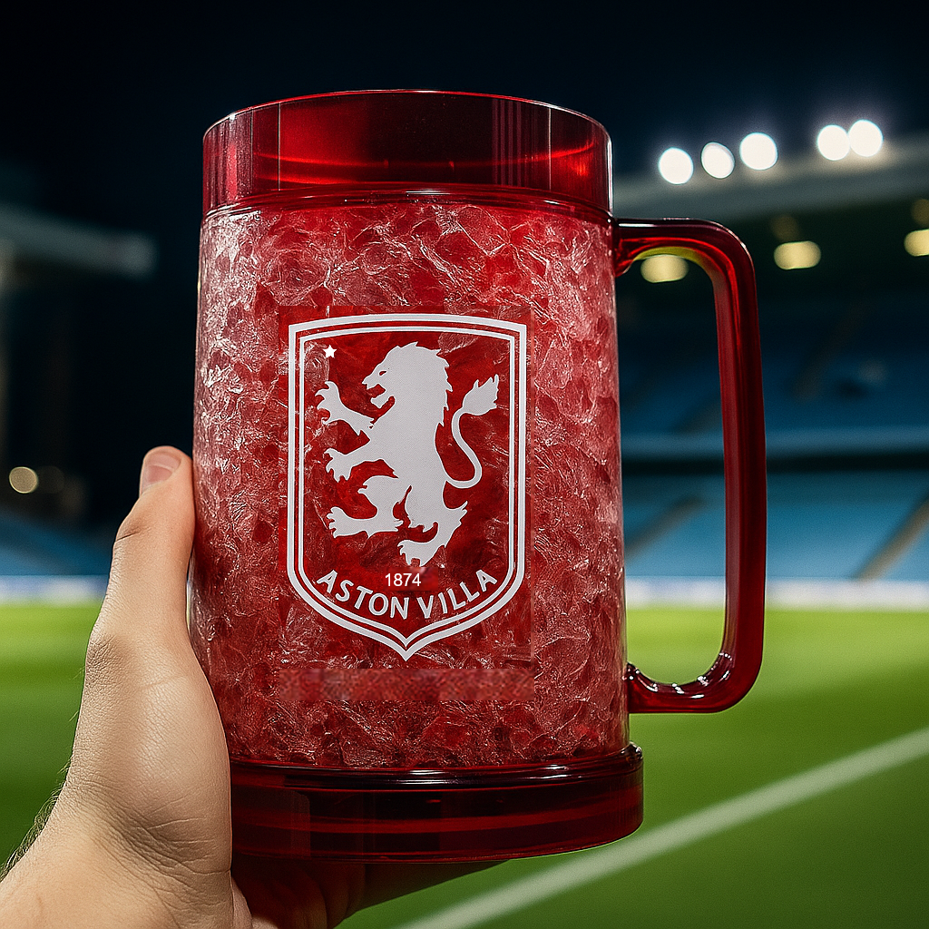 Aston Villa FC Freezer Mug Drink Stein Tankard Beer Fan Gift Official Licensed