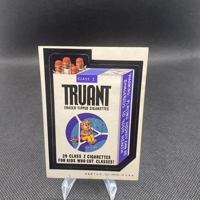 1974 Topps Wacky Packages Series 6 Truant Cigarettes  For Kids Who Cut Classes 