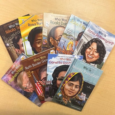 Biographies Biography chapter books 9 set lot NEW Parks Dahl Kennedy Hawking