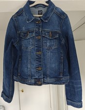 Gap Kids Denim Jean Jacket Girl Size L Blue Medium Wash Stylish