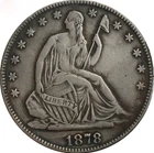 1878-CC Seated Liberty Silver Half Dollar 50C High Grade