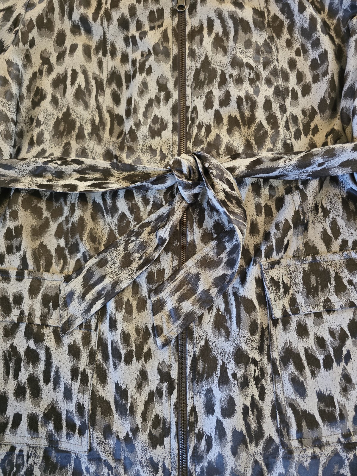 Ruby Rd. Gray Black Leopard Belted Unlined Jacket… - image 15