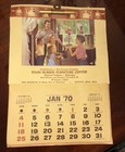Vtg NOS 1970 Foam Rubber Furniture, Detroit, MI Advertising Calendar w/pencil! — photo 2