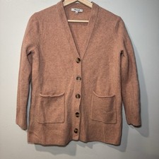 Madewell Donegal Maysfield Cardigan Sweater 100 Wool Pink Size S