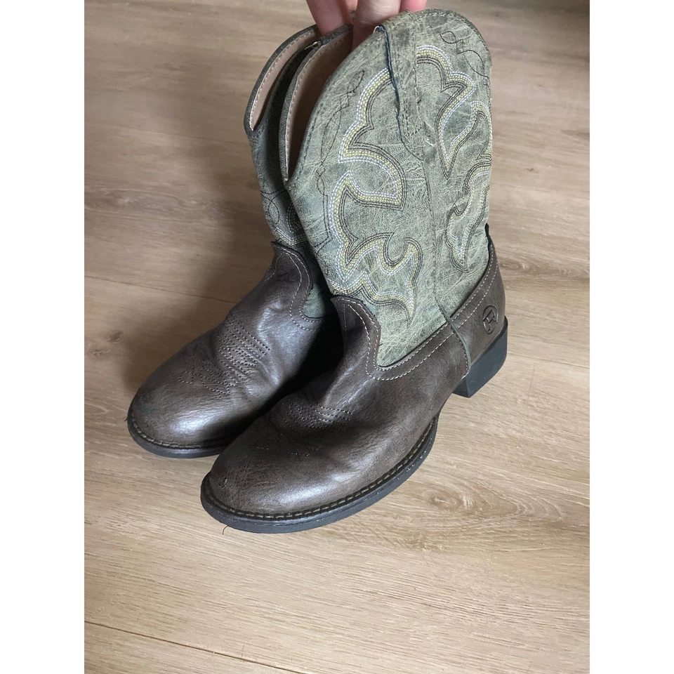 Roper Botas Niño Talla 2 Marrón Cuero Vaquero Western  Foto 2 de 4