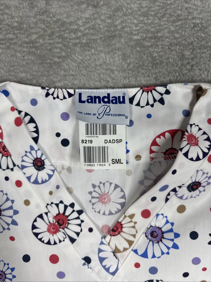Landau Woman’s Size Small Scrub Top Floral NWT - Image 4 of 4