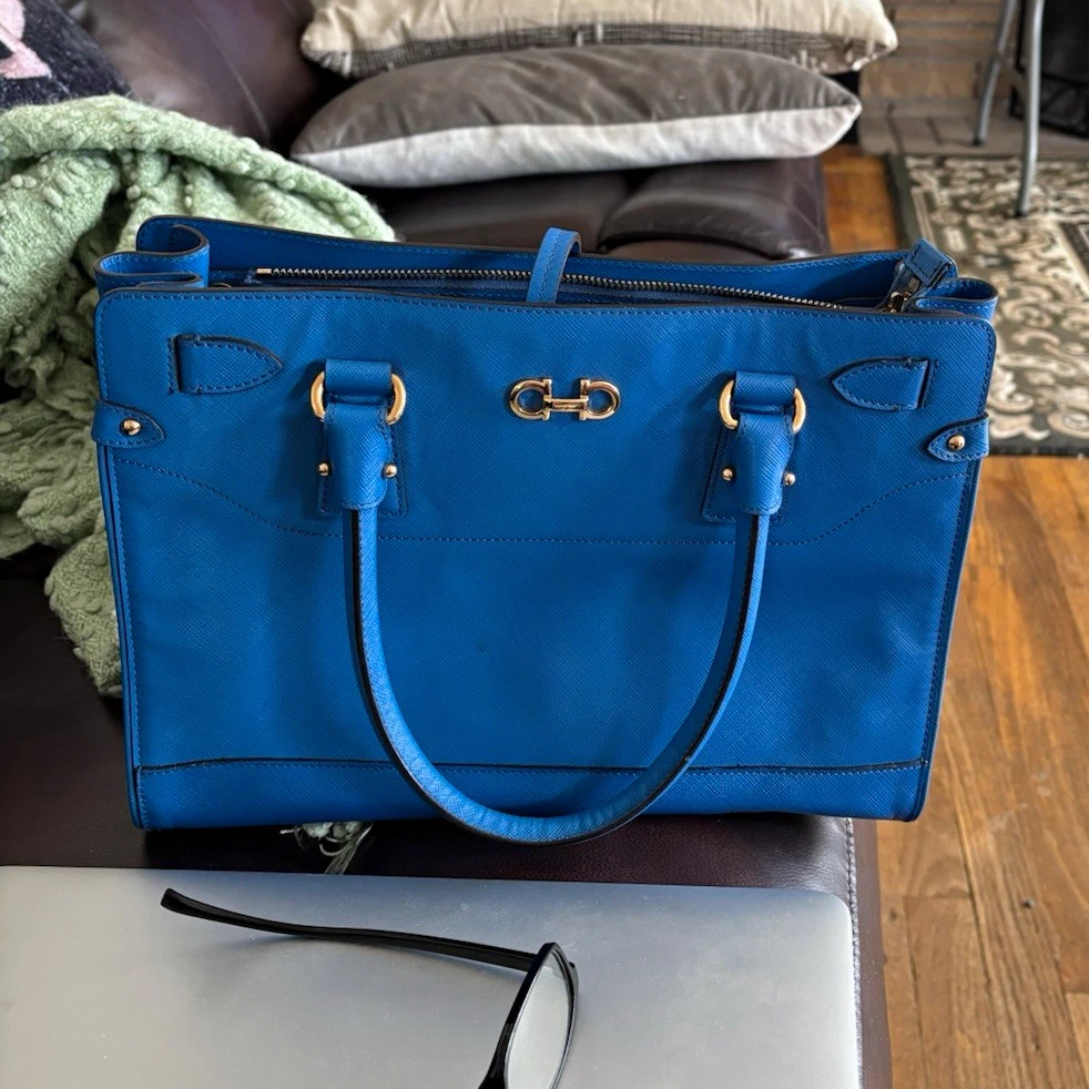 Salvatore Ferragamo Tote Blue Bags & Handbags for Women for sale
