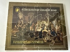 VINTAGE ADVERTISING PUZZLE DE VERGULDE HAND SHAVING SOAP DUTCH NETHERLANDS