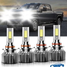 For Chevrolet Silverado 1500 HD 2001-2006 LED Headlight High Low Bulbs Kit 6000K