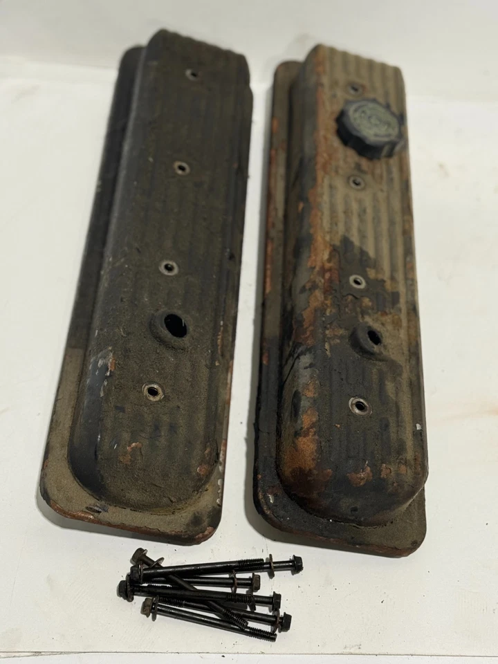 1993 GMC CHEVY C/K 1500 2500 3500 305 V8 ENGINE ROCKER VALVE COVER W/ BOLTS PAIR - Image 2 of 4
