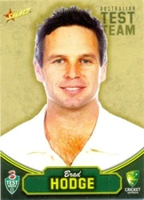 2009/2010 Select Cricket Australia Card #10 -Brad Hodge - TEST TEAM