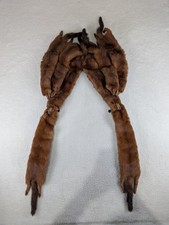 REAL Mink Fur Collar Stole Wrap Scarf Vintage Genuine with 8 Mink Pelts