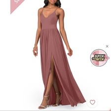 NWT Azazie Kiri Bridesmaid Dress Size A0 Desert Rose br AZ3414071