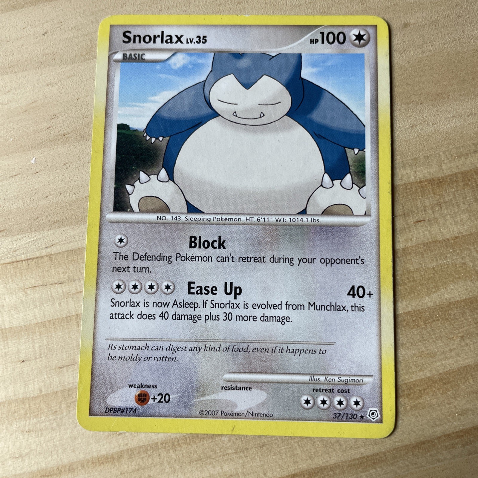 Snorlax - Diamond and Pearl (DP), 37/130 / Rare, Pokemon Card