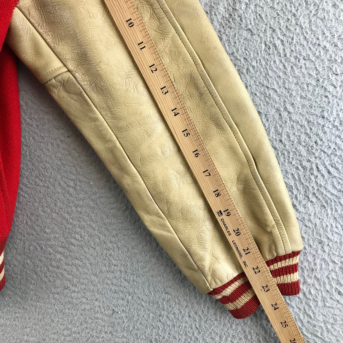 Vintage 50s/60s Varsi Jac wool Varsity Jacket Wool Leather