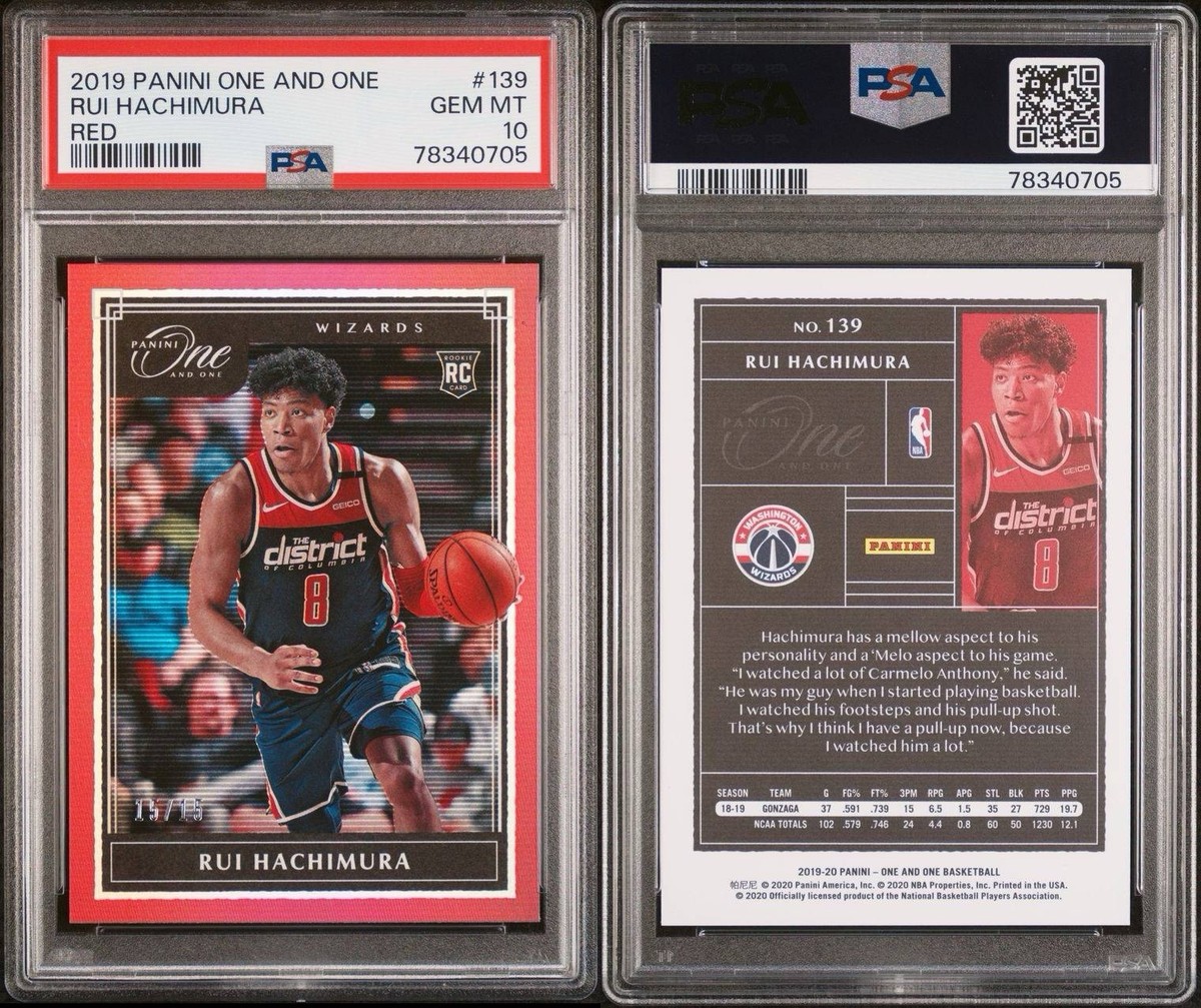 psa10 2019 panini one and one rui hachimura red | eBay