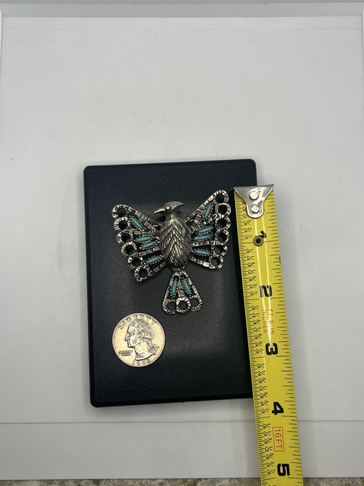 Thunderbird Eagle Native American style silver to… - image 10