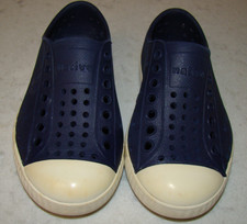 Native Jefferson Boys Girls Kids Size C8 Slip-On Sneaker Shoes Unisex Navy Blue