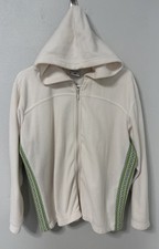 COLUMBIA CREAM FLEECE HOODED SWEATSHIRT Side Accents Jacket Womans SIZE 2X