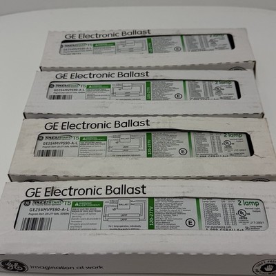 GE Multi-Volt Ultra Start Electronic Ballast T5 GE254MVPS90-A 120-277 V Lot Of 4