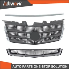 Labwork Front Upper & Lower Grill With Chrome Trim For Cadillac CTS 2008-2011