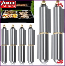 6 Pack 4" Heavy Duty Weld on Bullet Hinges, Carbon Steel Barrel Hinges with Deta