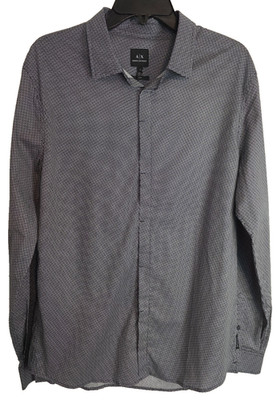 Armani Exchange men's shirt size L business black fancy