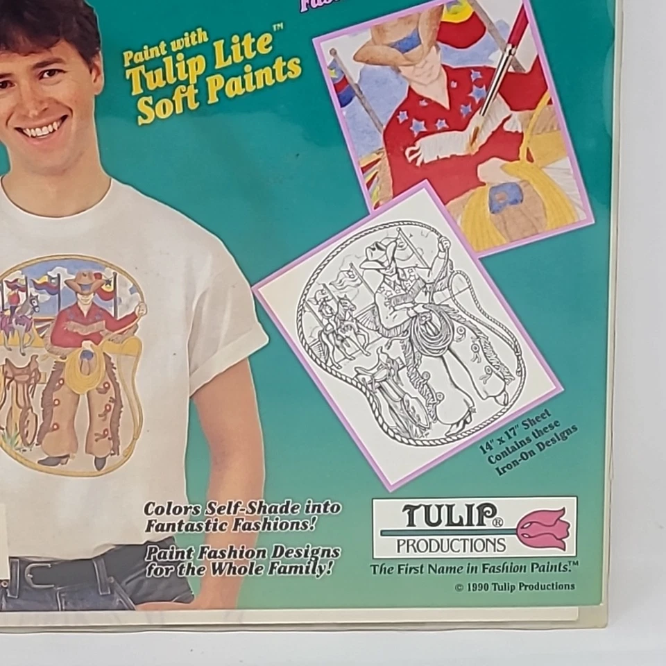 Tulipán Sombreado Transferencias Hierro Sobre Sol Colección País Rodeo Vaquero Nuevo Años 90 Foto 2 de 4