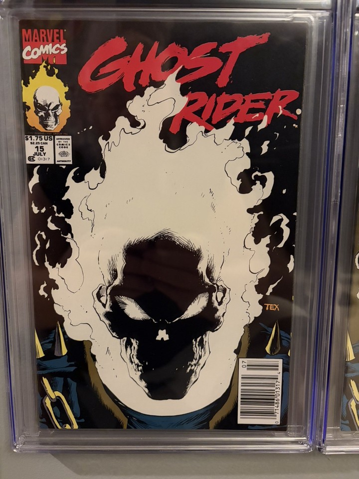 Ghost Rider 2028 Ghost Rider V2 #15N CGC 9.8 Newsstand 1991 Glow in the Dark cover HTF ...