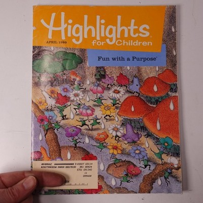 Highlights for Children Zeitschrift April 1999 Kinder Rätsel Geschichten Vintage