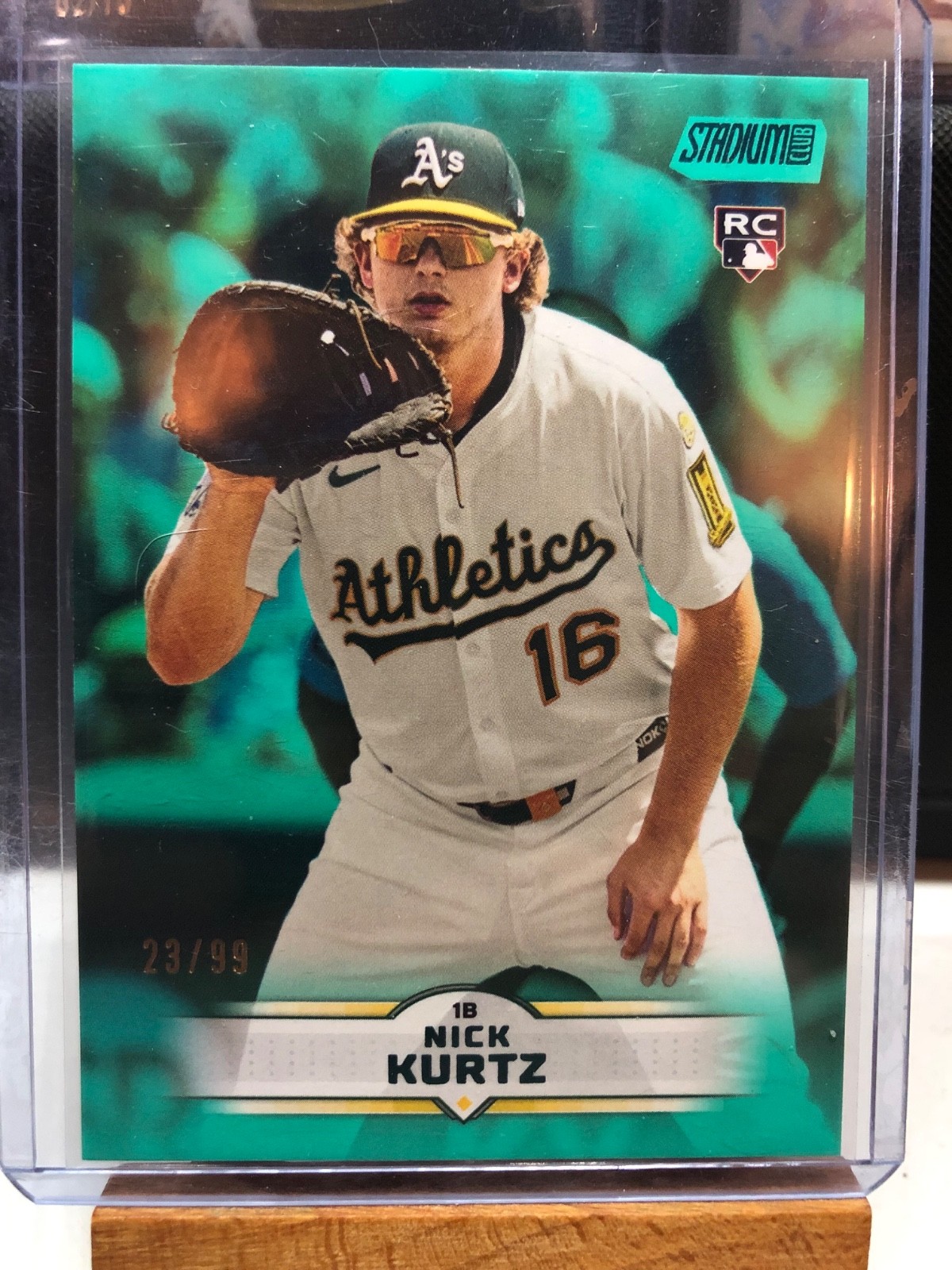 2025 Topps Stadium Club - Nick Kurtz #9 Turquoise Foil 23/99 (RC)