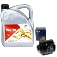 MotoröL Set 10W-40 5 Liter + ÖLfilter SM 836 FüR Audi 200 Avant A2