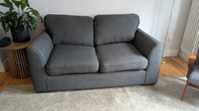 DFS Two Seater Sofa Bed Blue Fabric Good Condition Collection Only London