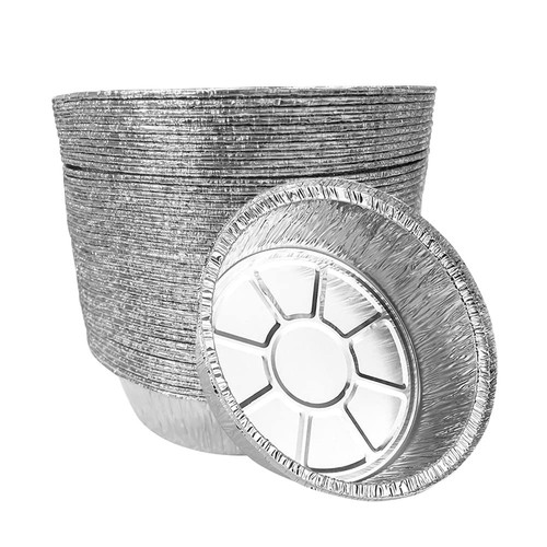 Non-Stick Round Disposable Air Fryer Aluminum Foil Liners 50PCS, Oil-Proof Al...