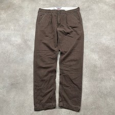Levi's Chinos Womens 36" Straight Leg Cotton Western Twill Trousers, Brown